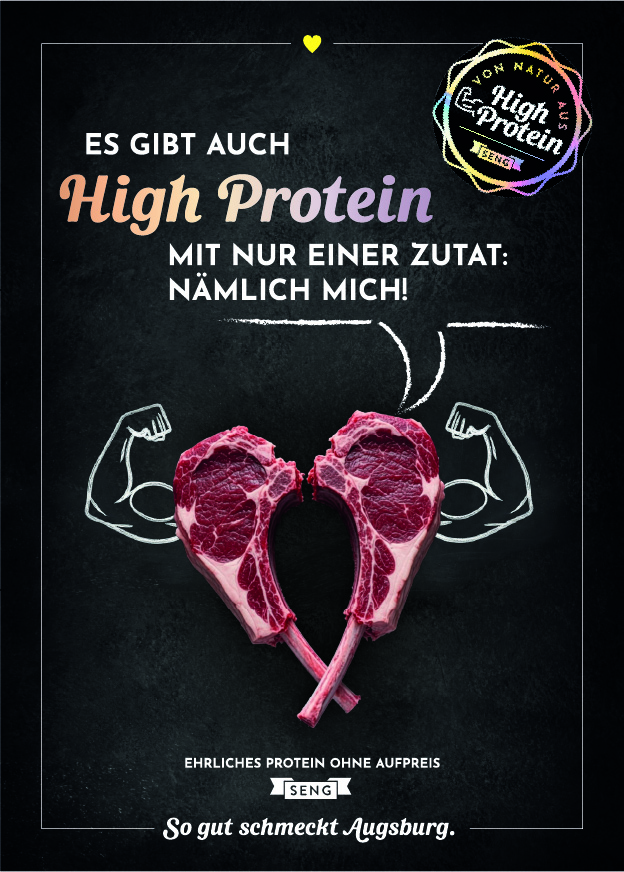 Es gibt auch High Protein mit nur einer Zutat: Nämlich mich!